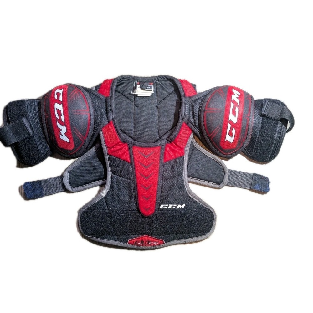 CCM Junior Ice Hockey Shoulder Pads QLT 250 Jr Sm Used QLT230